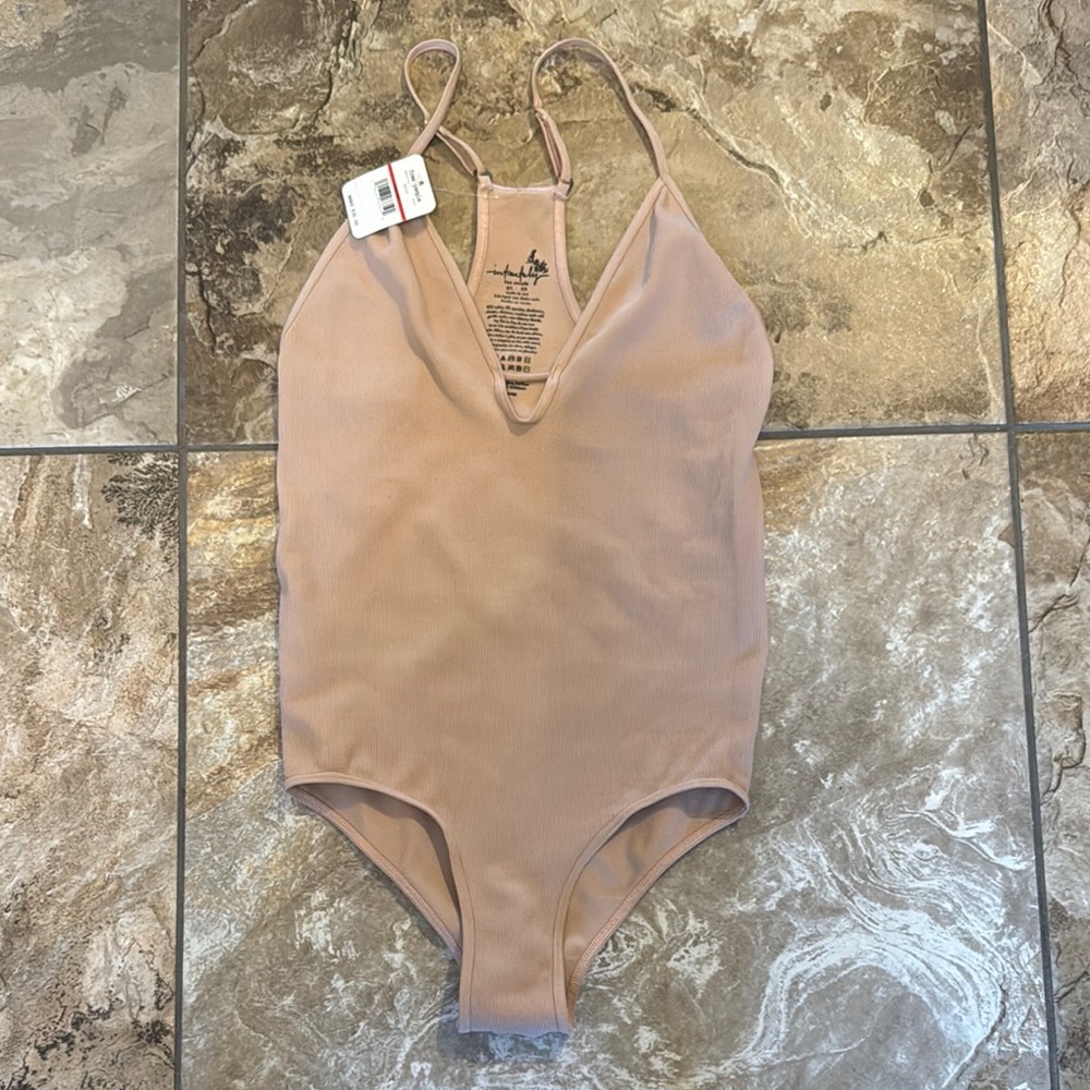 Free People Tan Bodysuit